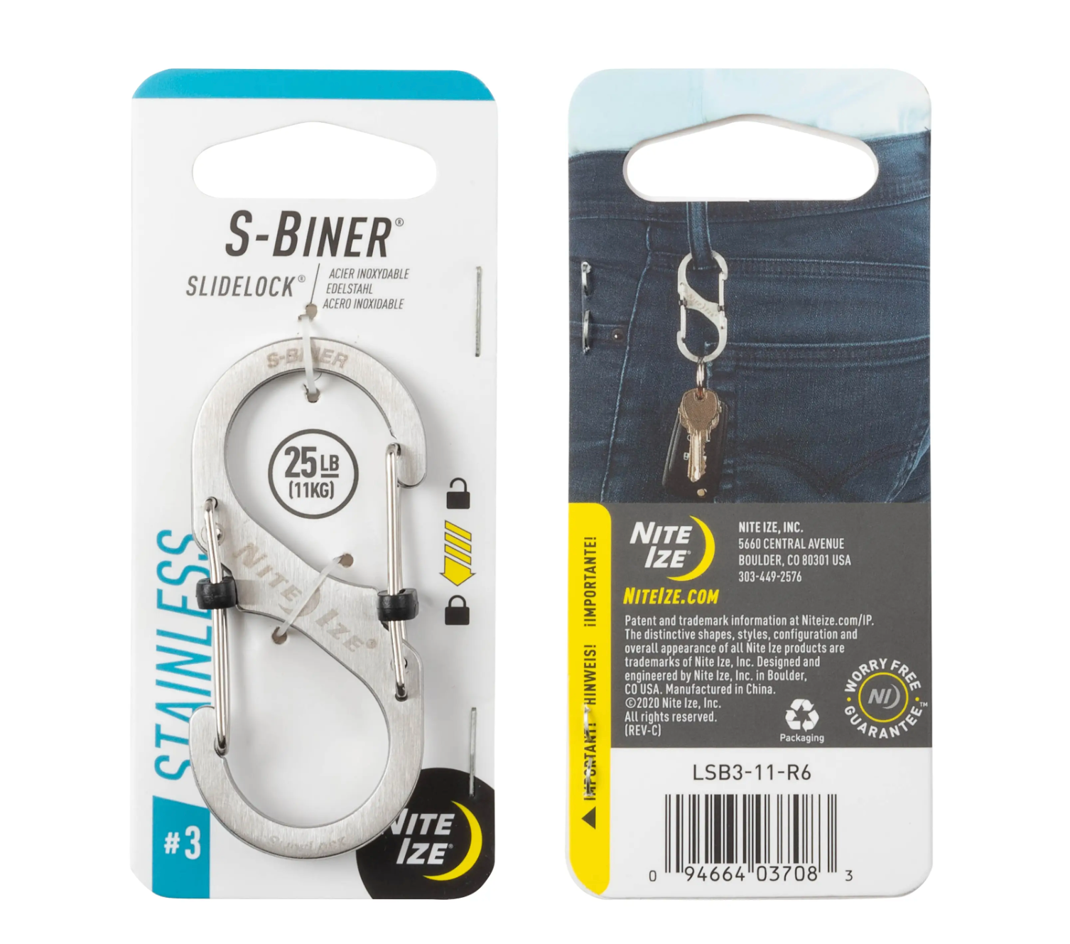 Nit Ize S-BINER® SLIDELOCK® STAINLESS STEEL