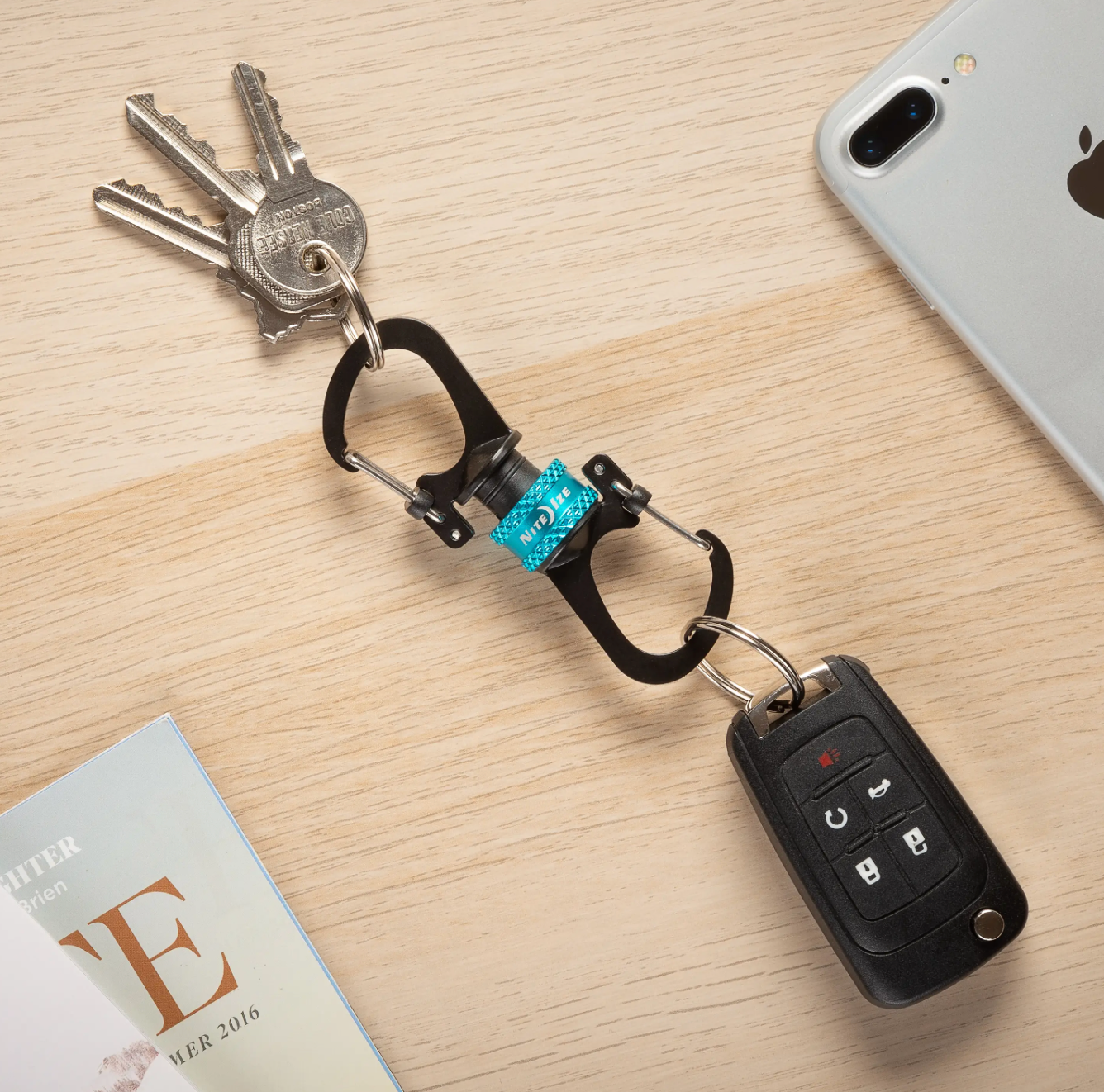 Nit Ize SLIDELOCK® 360° MAGNETIC LOCKING DUAL CARABINER