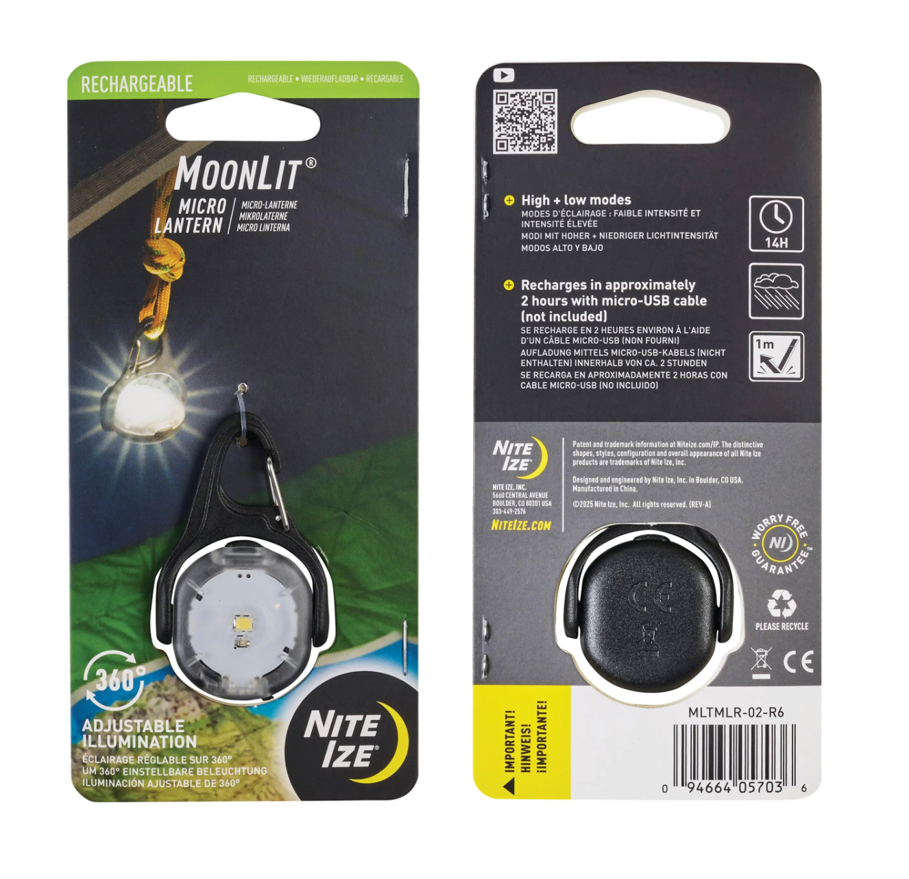 Nite Inz MOONLIT® RECHARGEABLE MICRO LANTERN