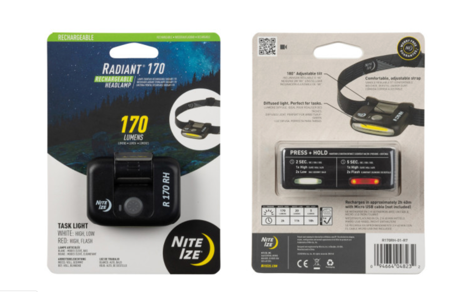 Nite Ize RADIANT® 170 RECHARGEABLE HEADLAMP