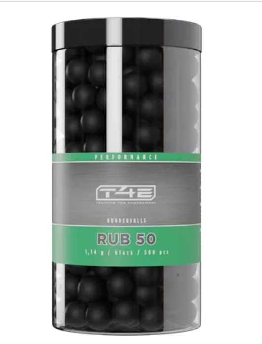 T4E Performance RUB 50 .50, 1.14 g, black, 500 pcs, container