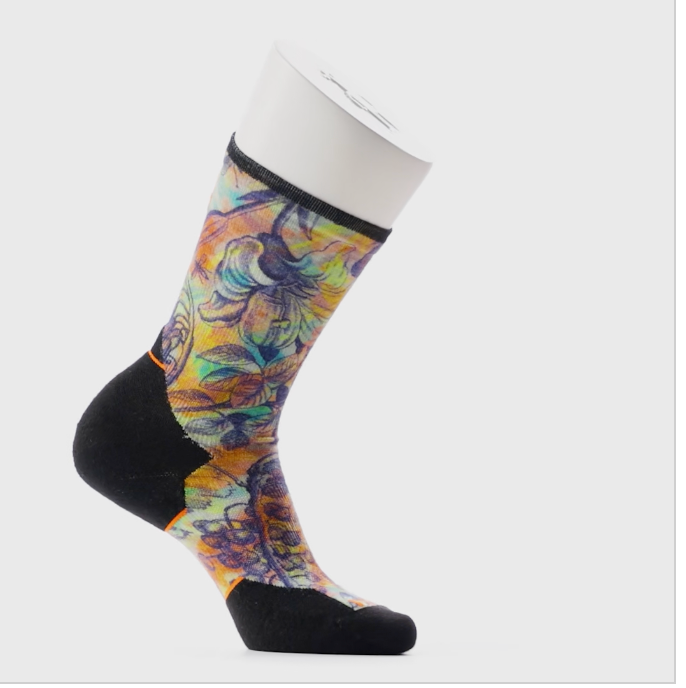 Smartwool Trail Run Floral Party Print Crew Socks W