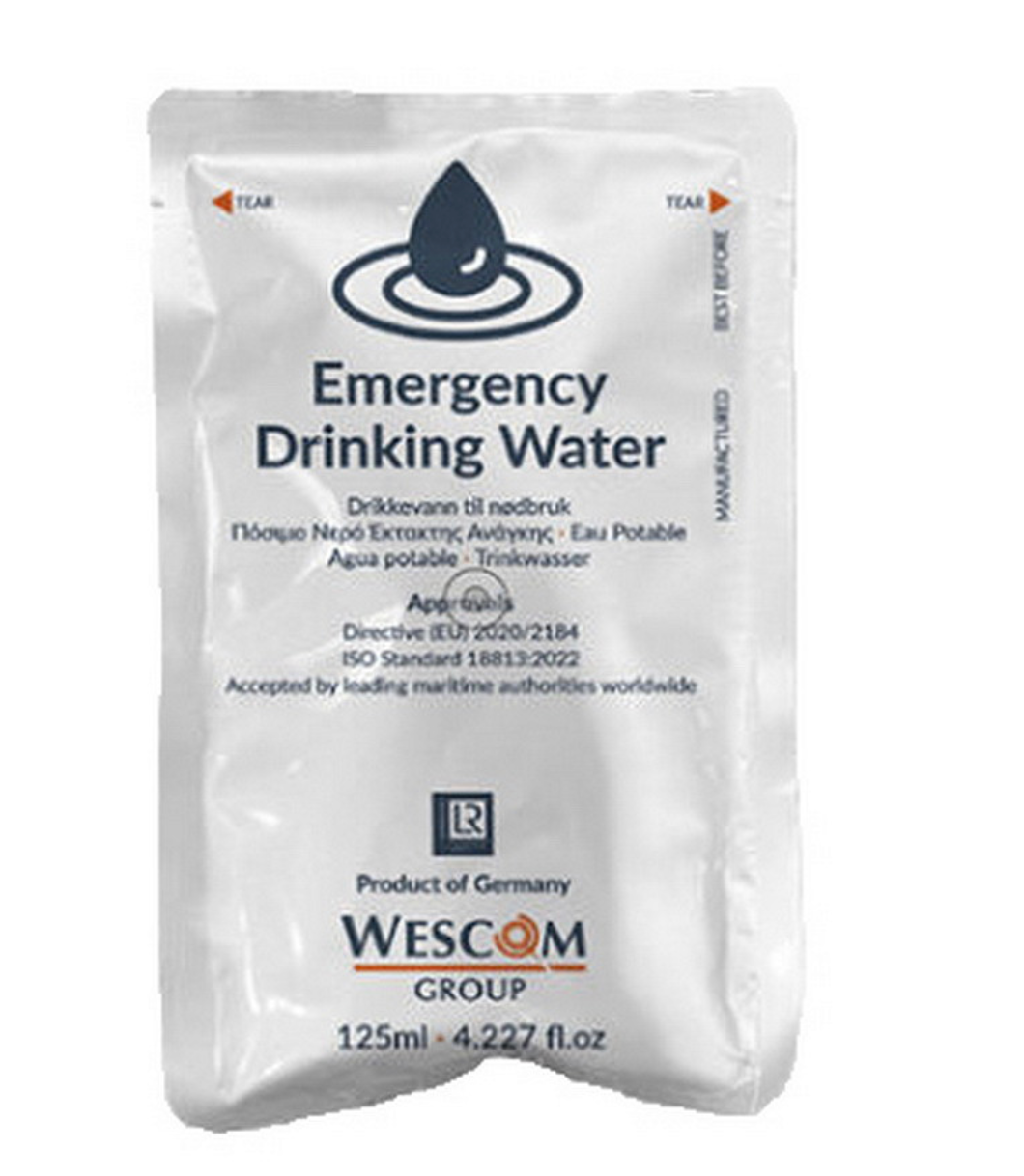 Emergency Ration Drinking Water 4 X 125 ml.