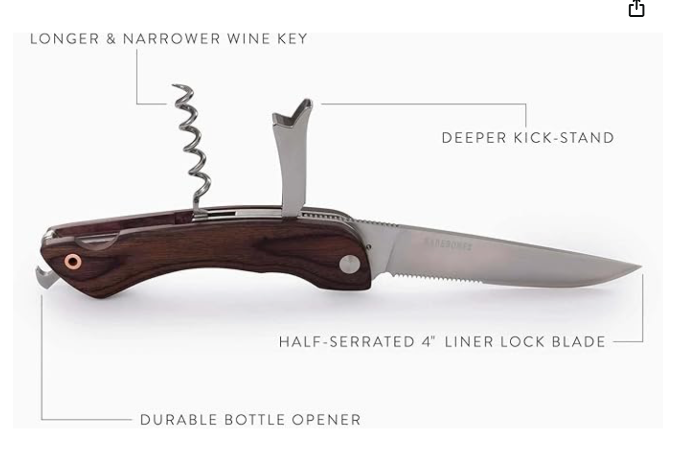 Barebones PROVISIONS CORKSCREW Picnic Knife
