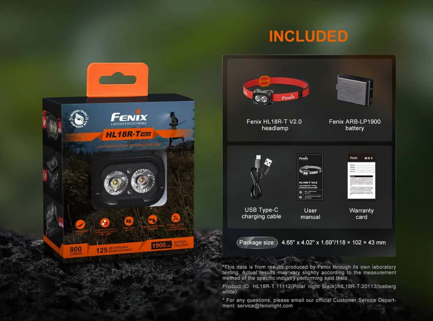 HL18R-T V2.0 RECHARGEABLE HEADLAMP Black