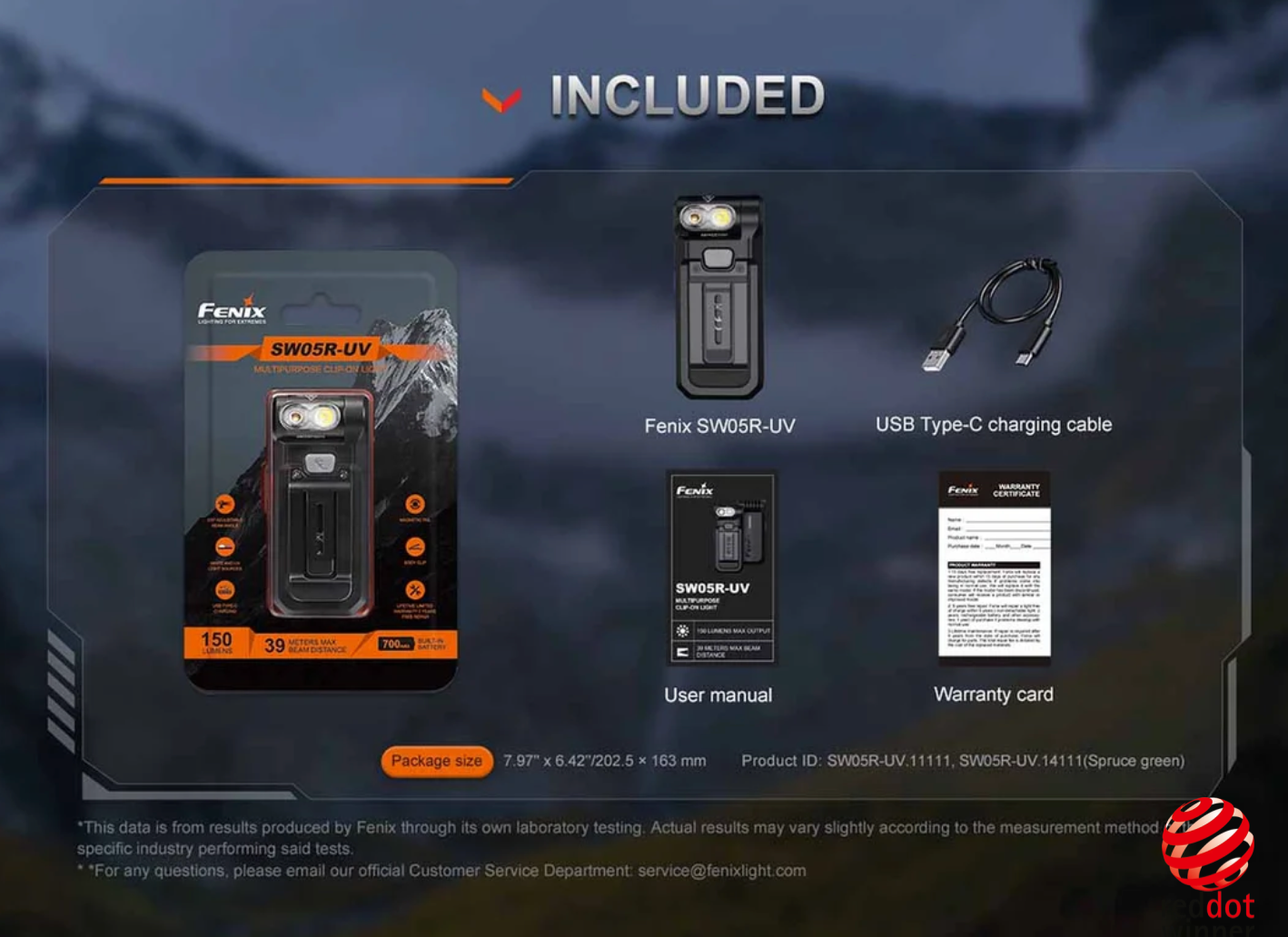 SW05R-UV CLIP ON FLASHLIGHT WITH UV LIGHT