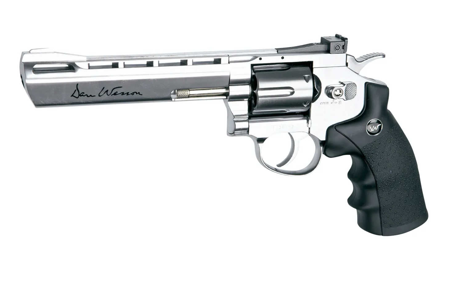 Dan Wesson, 4.5mm 6" airgun, CO2, pellets, silver