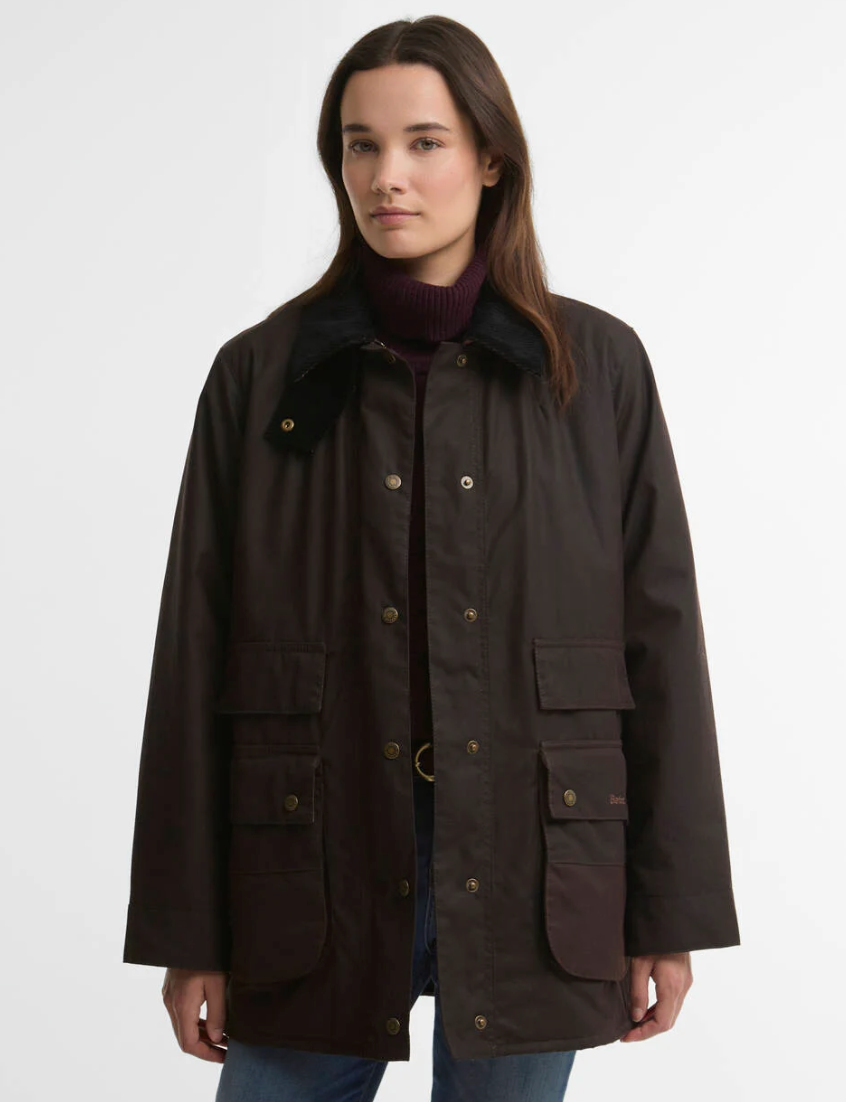 Barbour Modern Border Waxed Jacket W