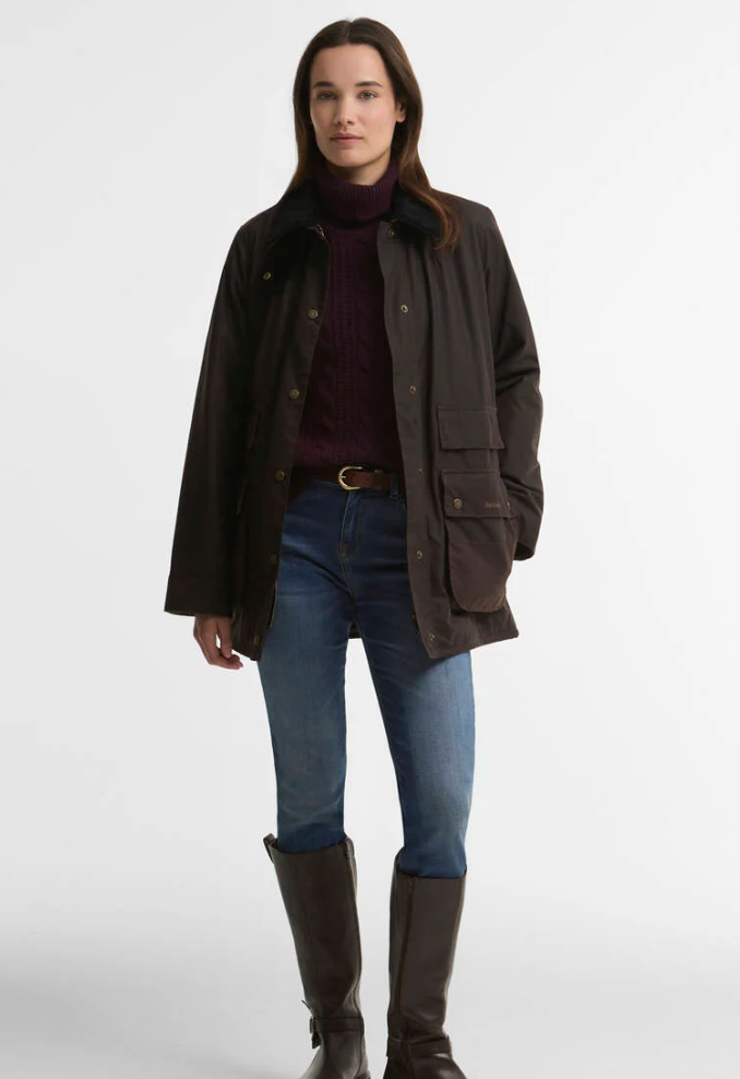 Barbour Modern Border Waxed Jacket W