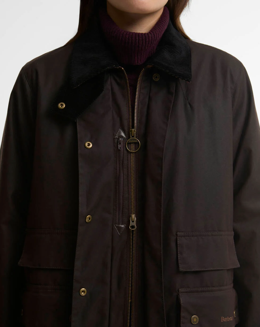 Barbour Modern Border Waxed Jacket W