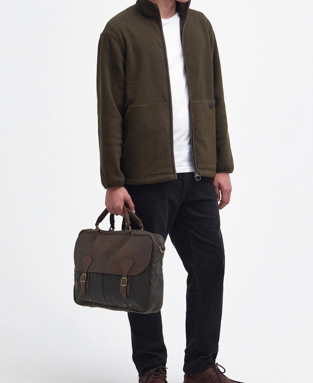 Barbour Waxed Leather Briefcase