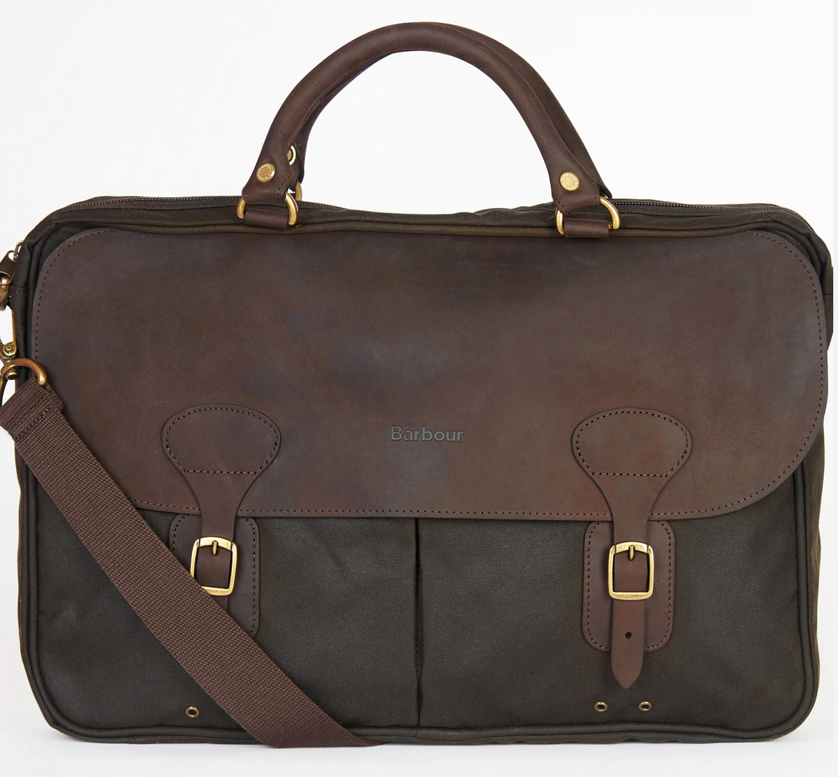 Barbour Waxed Leather Briefcase