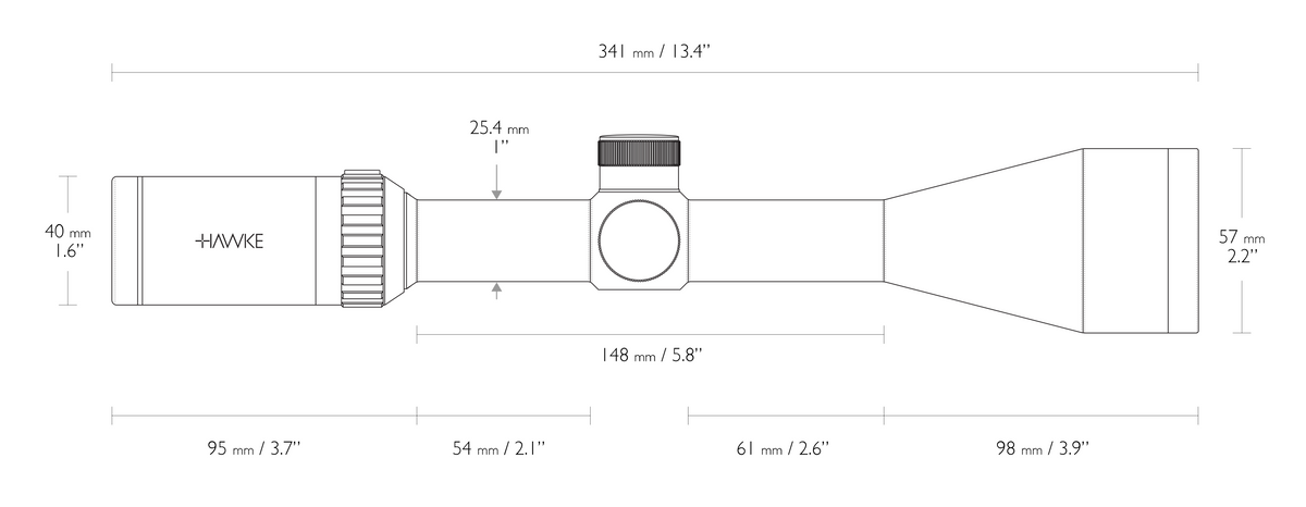 Hawke VANTAGE IR 4-12x50 L4A DOT RETICLE