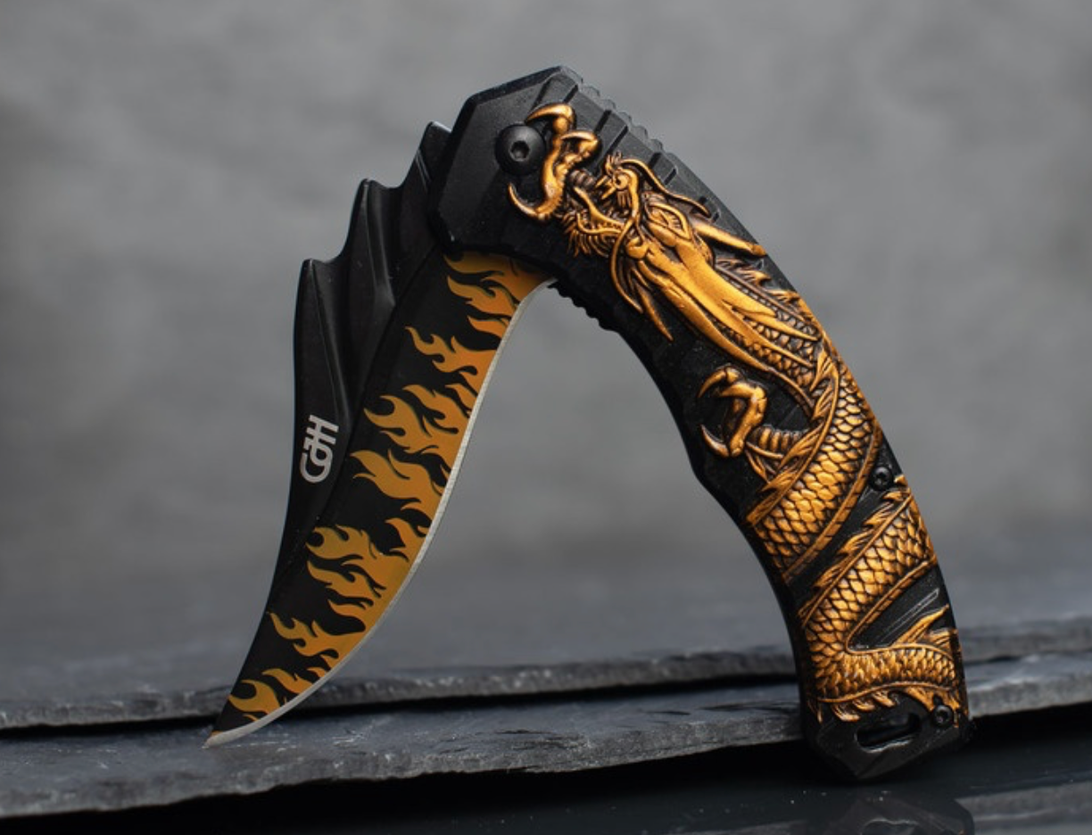 CJH Pocket Knife, dragon