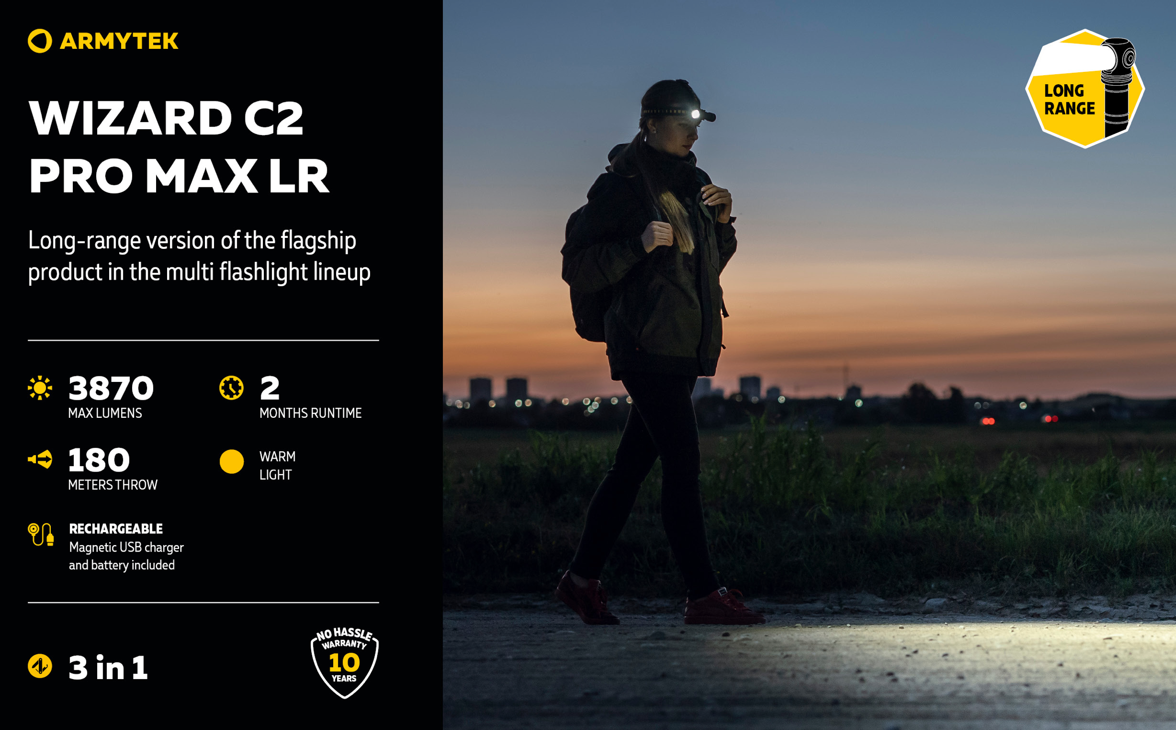Armytek Wizard C2 Pro Max  LR Waem Light