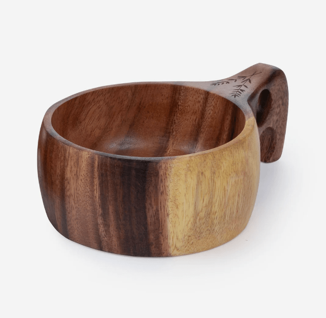 Barebones Mug 8 oz: 5.25" x 3.5" x 2.5" Barebones KUKSA WOODEN DRINKING CUP