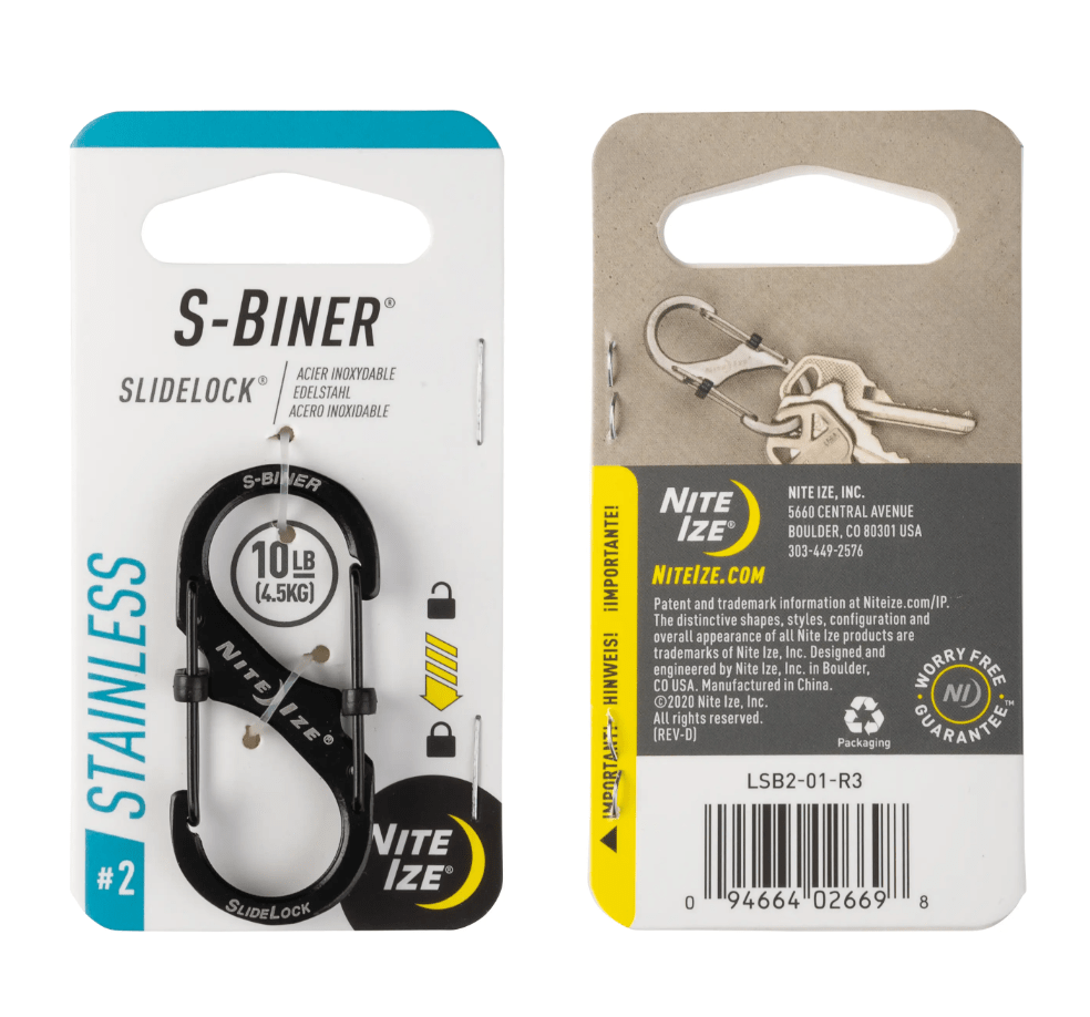 Nite Ize Carabiner #2 / Black S-BINER® SLIDELOCK® STAINLESS STEEL