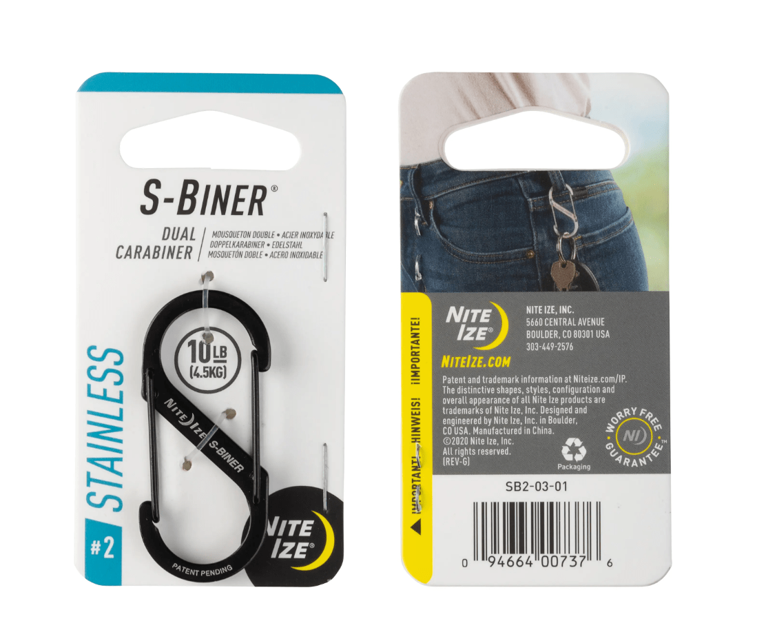 Nite Ize Carabiner #2 / Black S-BINER® STAINLESS STEEL DUAL CARABINER