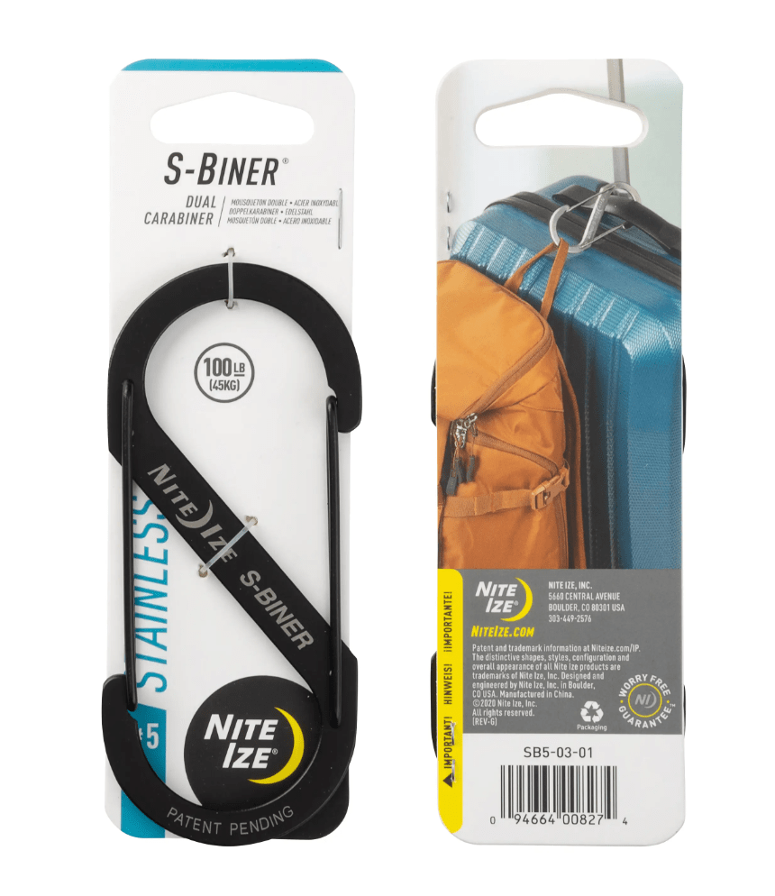 Nite Ize Carabiner #5 / Black S-BINER® STAINLESS STEEL DUAL CARABINER