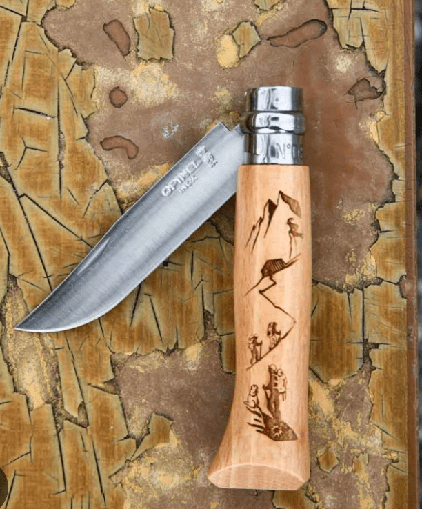 Opinel Knife N°08 Engraved Hiking
