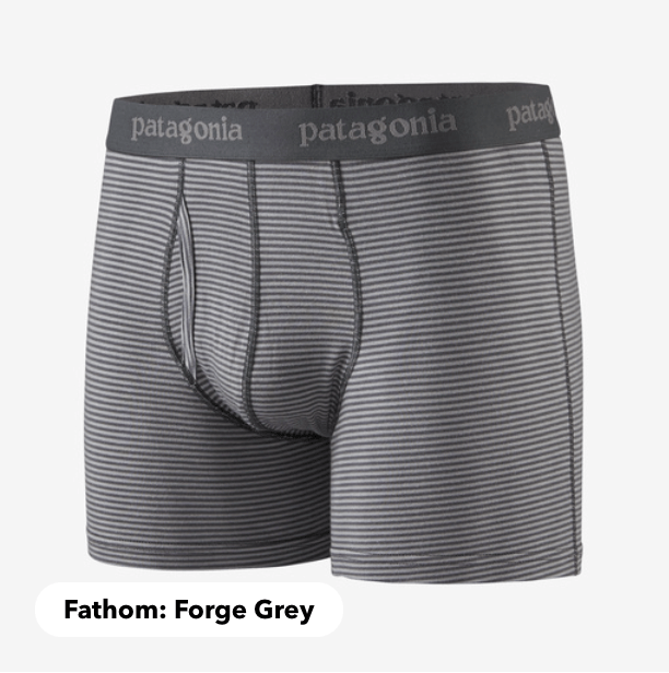 Patagonia Boxer Shorts M / Fathom: Forge Grey Patagonia Men's Essential Boxer Briefs - 3"