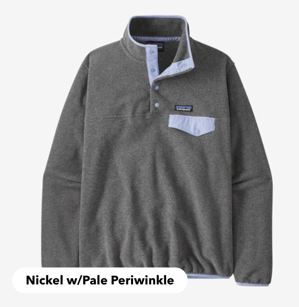 Patagonia Fleece M / Nickel w/Pale Periwinkle Patagonia Women's Lightweight Synchilla® Snap-T® Fleece Pullover