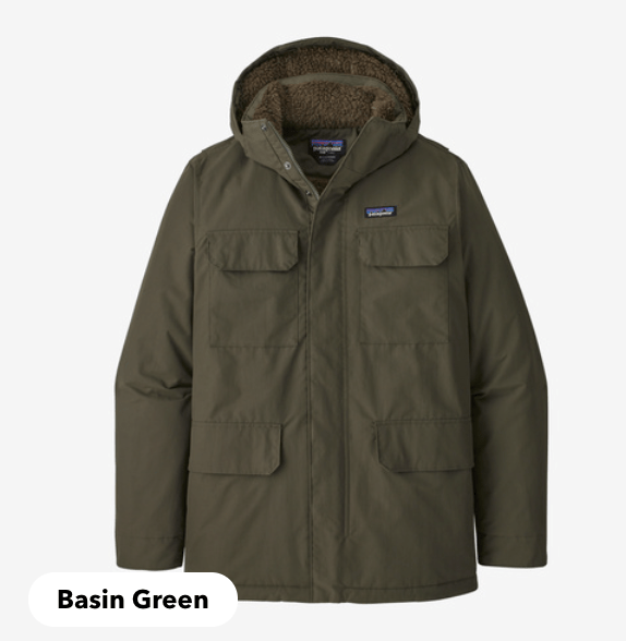 Patagonia Jacket M / Basin Green Men's Isthmus Parka