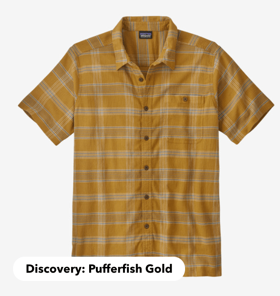 Patagonia Shirt S / Discovery: Pufferfish Gold Patagonia Men's A/C™ Shirt