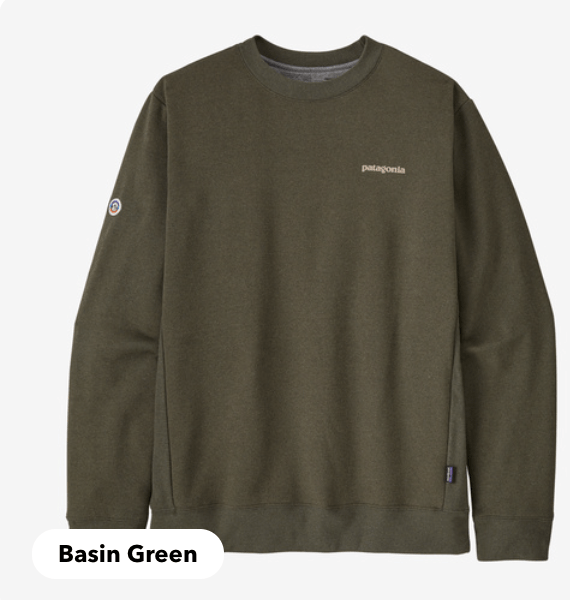 Patagonia Sweater M (W's) S (M's) / Basin Green Fitz Roy Icon Uprisal Crew Sweatshirt W/M