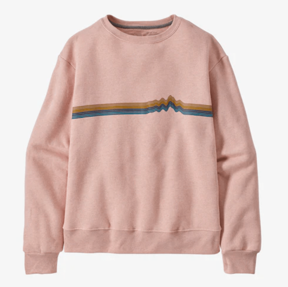 Patagonia Sweater S / Cozy Peach Women's Ridge Rise Stripe Uprisal Crew Sweatshirt
