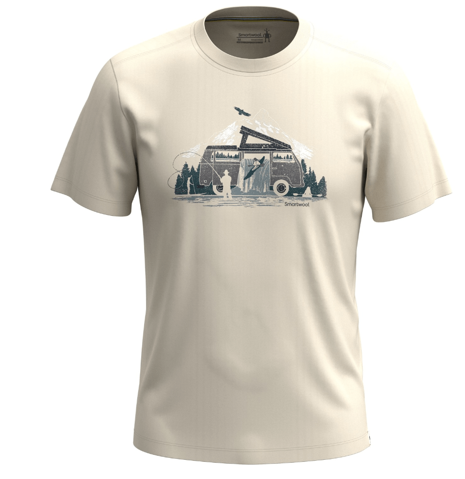 Smartwool T-Shirt M / Almond Smartwool River Van Graphic Short Sleeve Tee Slim Fit