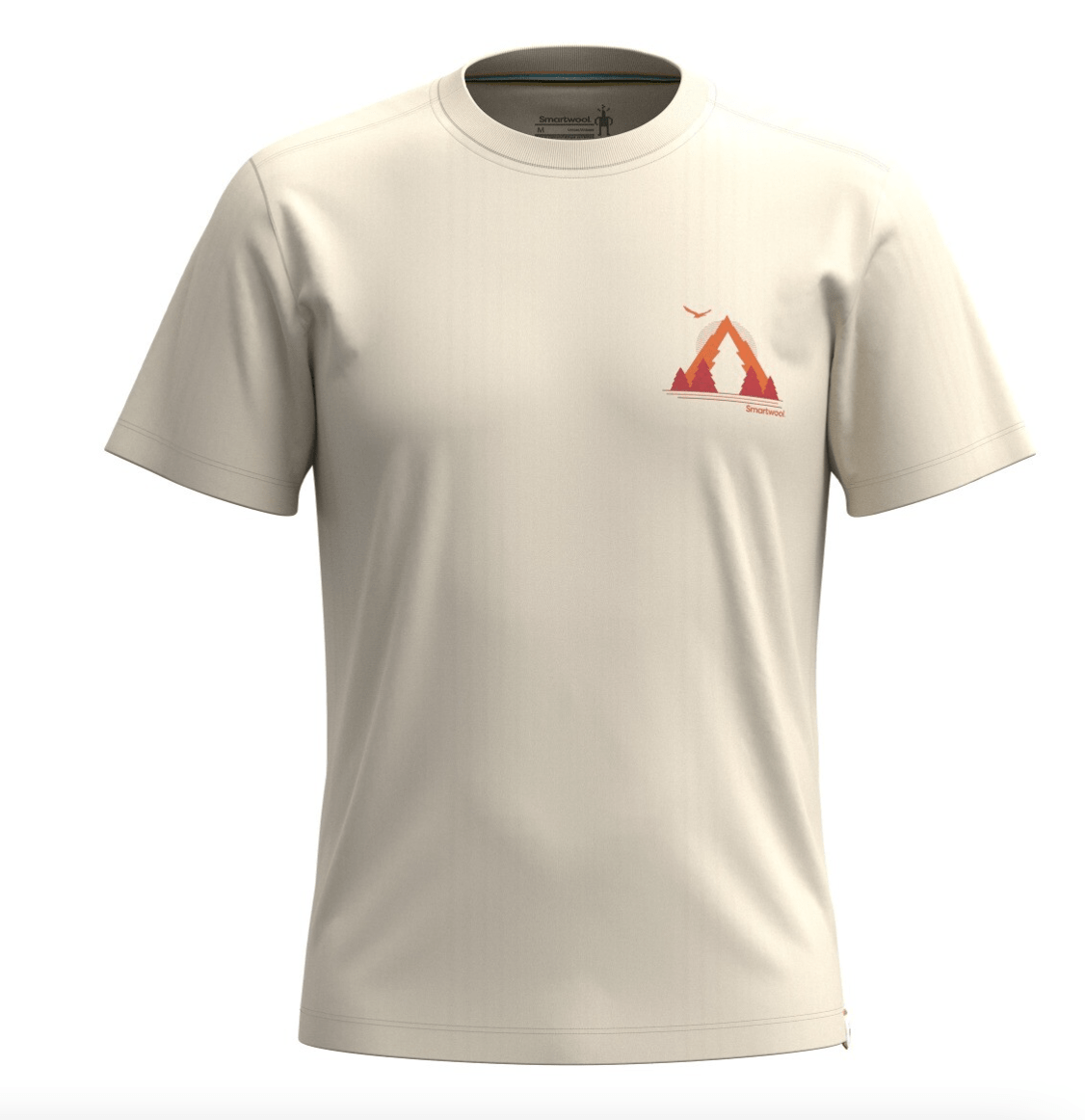 Smartwool T-Shirt M / Almond Smartwool T-shirt with Go Far print. Feel Good. Short Sleeve Slim Fit