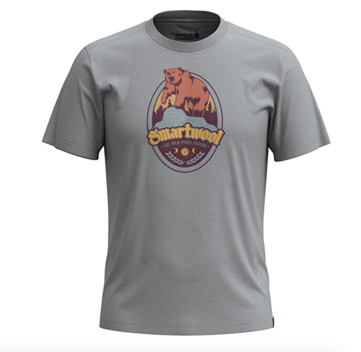Smartwool T-Shirt M / LIGHT GRAY HEATHER Smartwool Bear Attack Graphic Short Sleeve Tee Slim Fit