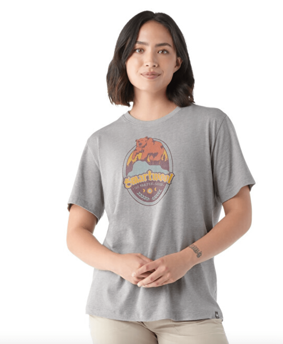 Smartwool T-Shirt Smartwool Bear Attack Graphic Short Sleeve Tee Slim Fit