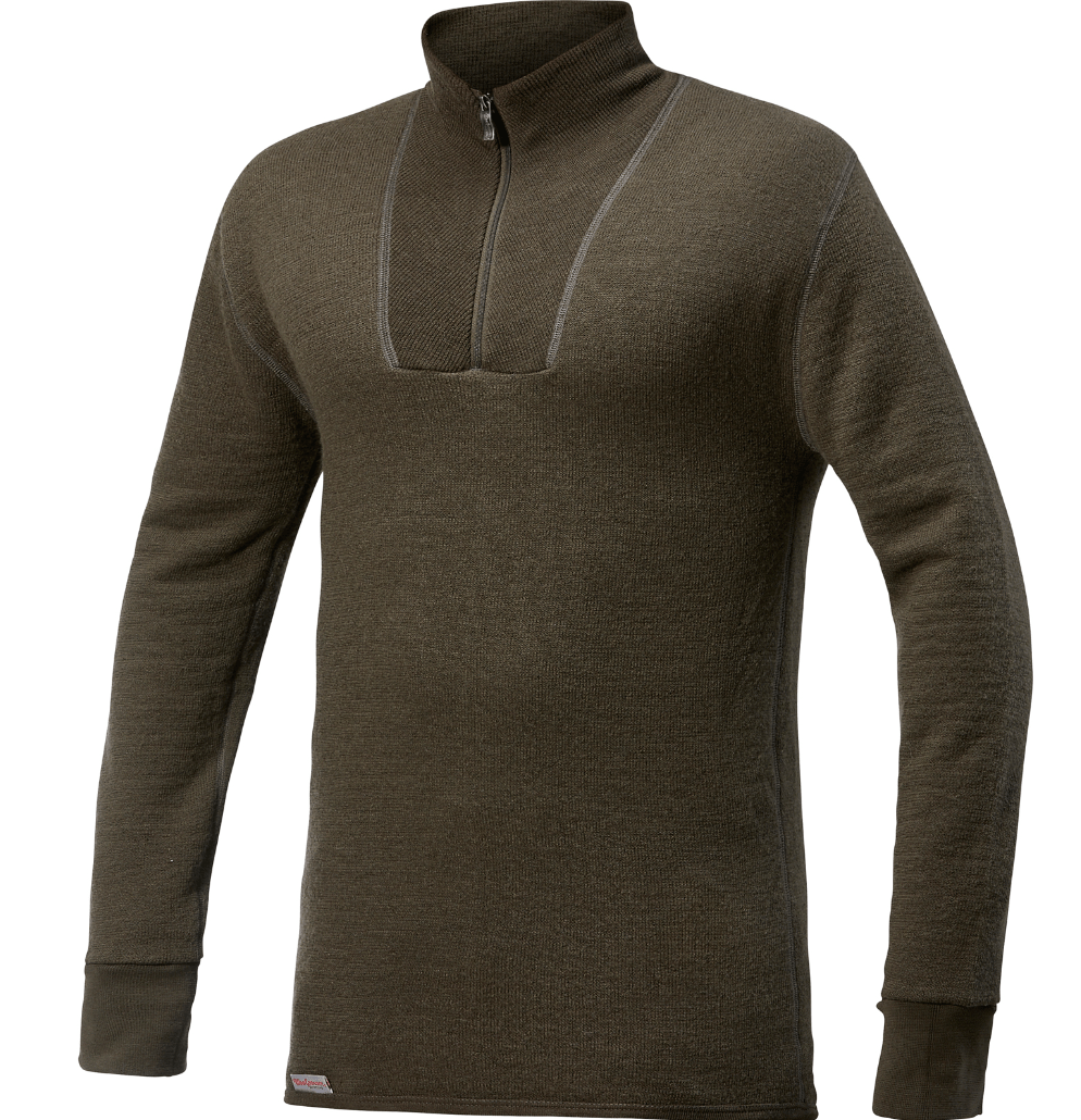 Woolpower Mid Layer 2XS / Pine Green Woolpower Zip Turtleneck 400g