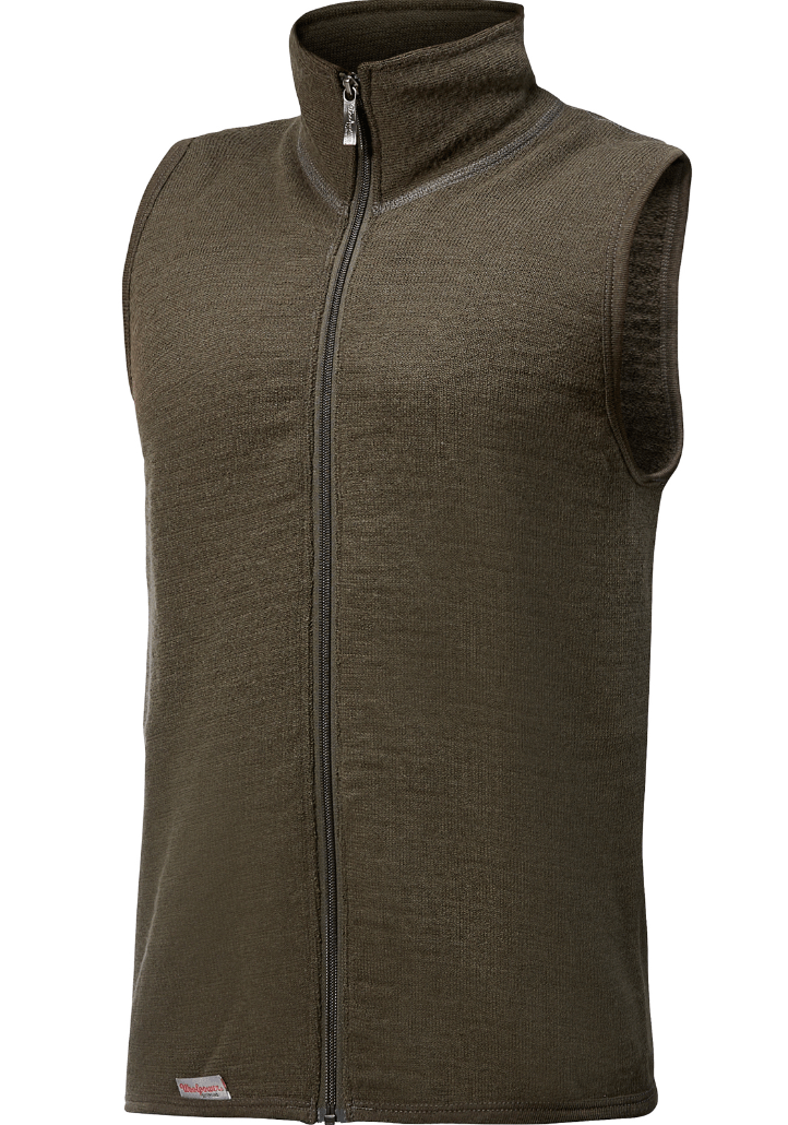Woolpower Vest 2XS / Pine Green Woolpower Full Zip Vest Mid Layer 400 g