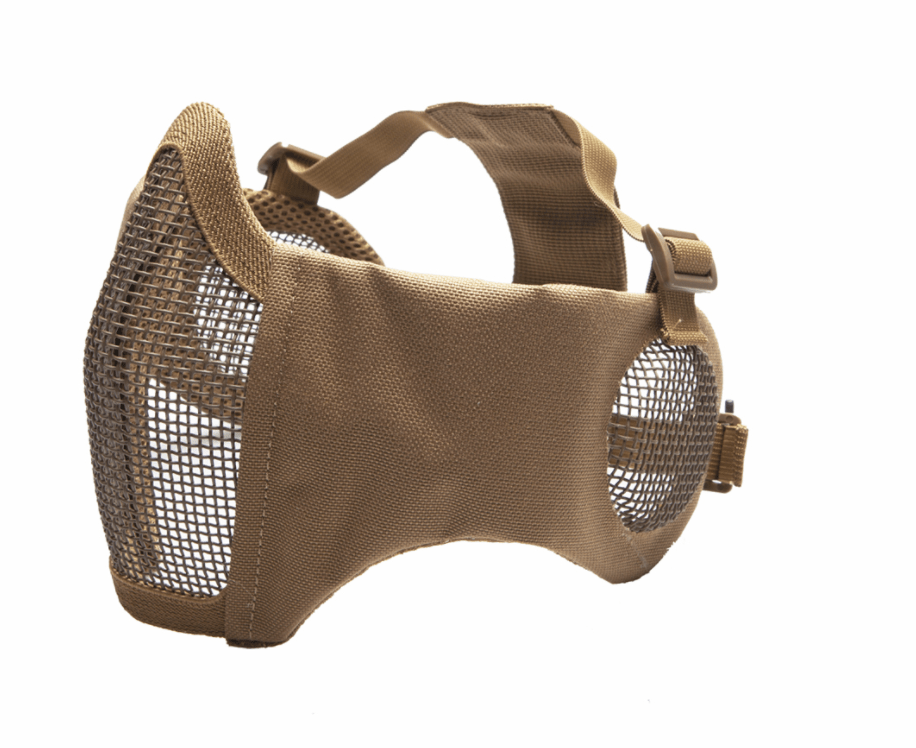 ASG Mask 19234/Tan ASG Metal Mesh Mask with cheek pads and ear protection