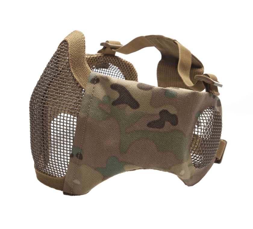 ASG Mask 19235 MC/Camo ASG Metal Mesh Mask with cheek pads and ear protection