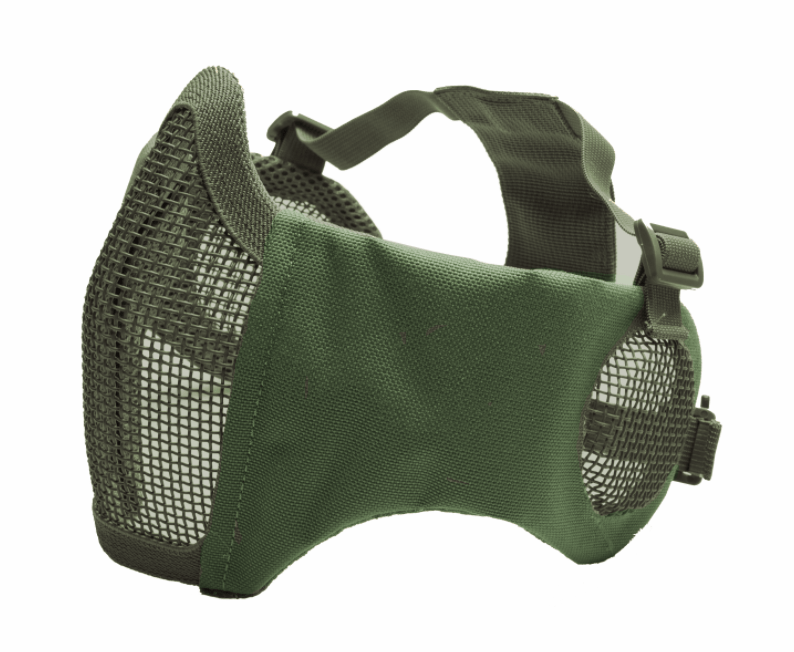 ASG Mask 19254 OD/Green ASG Metal Mesh Mask with cheek pads and ear protection