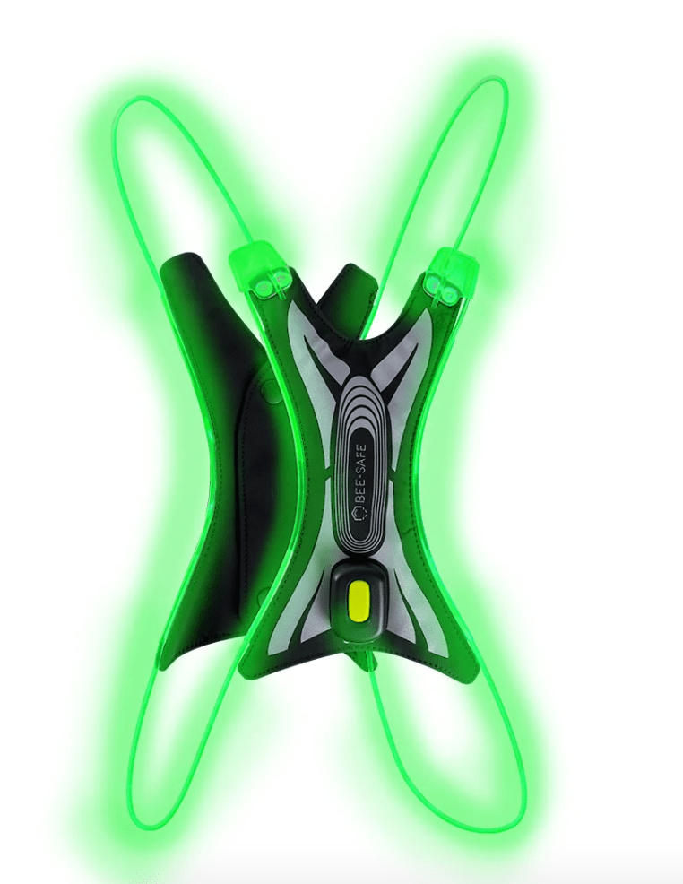 Bee-Safe Led Harnass Bee-Safe Led Vest USB Spider – Green