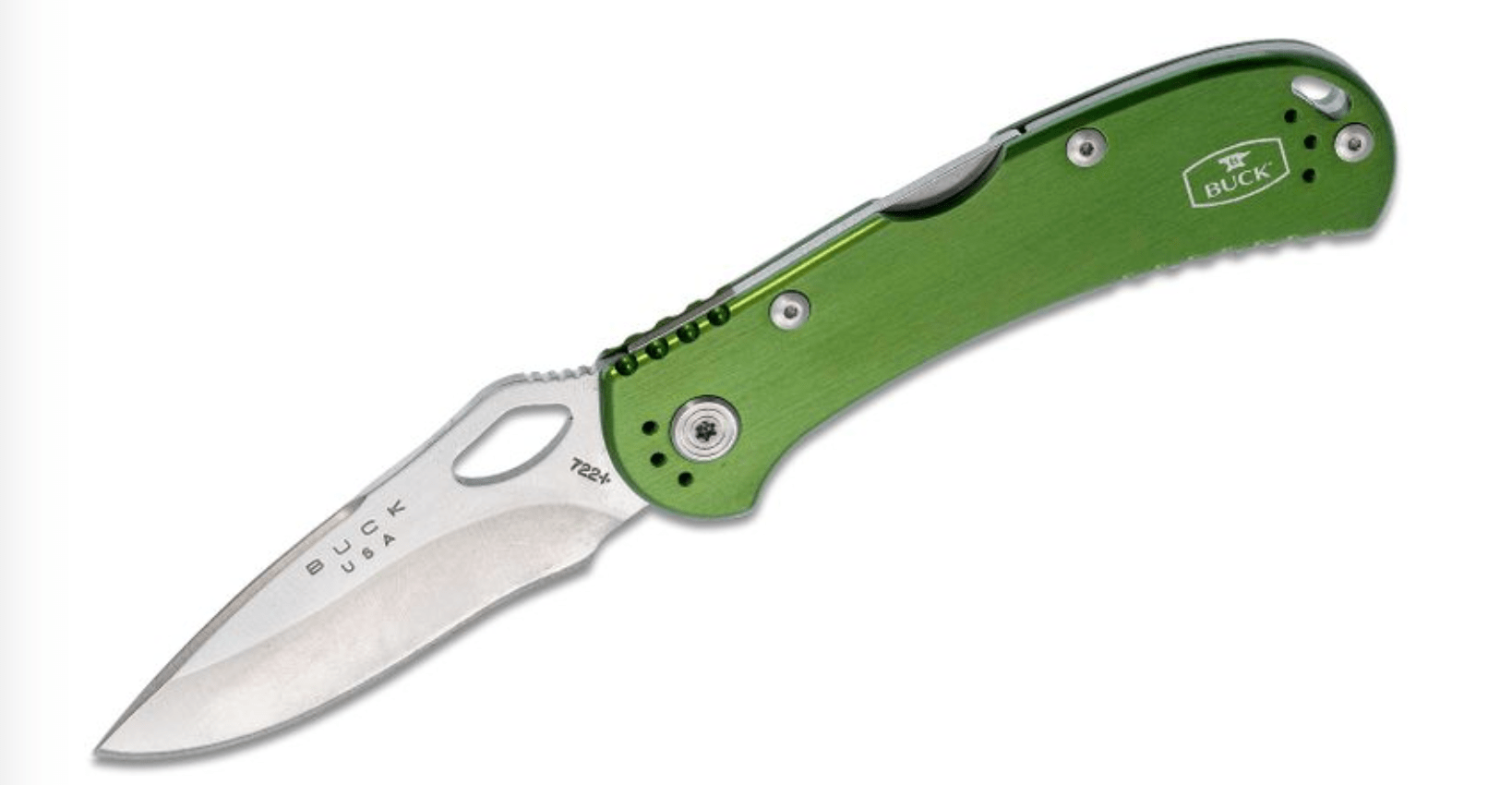 Buck Knife Blade: 8 cm (19 cm) / Green Buck 722 Spitfire Folding Knife