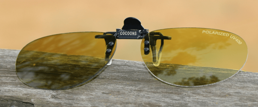 Cocoons flip ups clip top on sunglasses