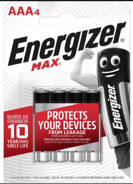Energizer Battery Energizer Max Alkaline AAA Battery (4-pack)