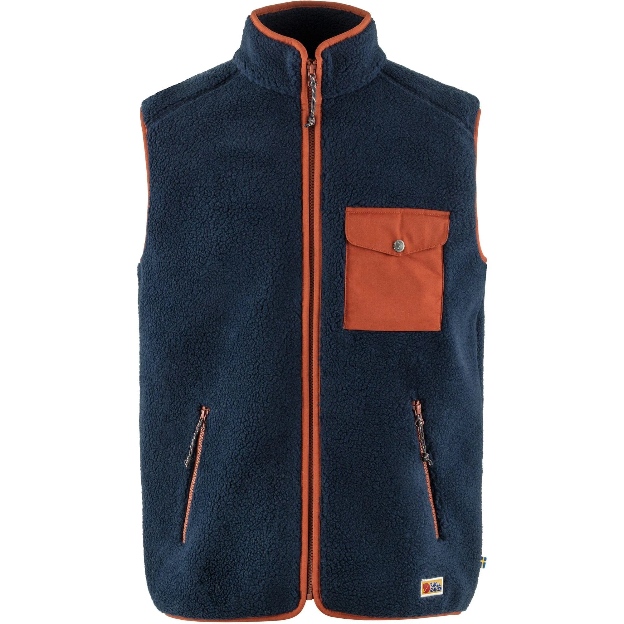 Fjällräven Fleece M / Navy-Autumn Leaf Fjällräven Vardag pile Fleece Vest M's