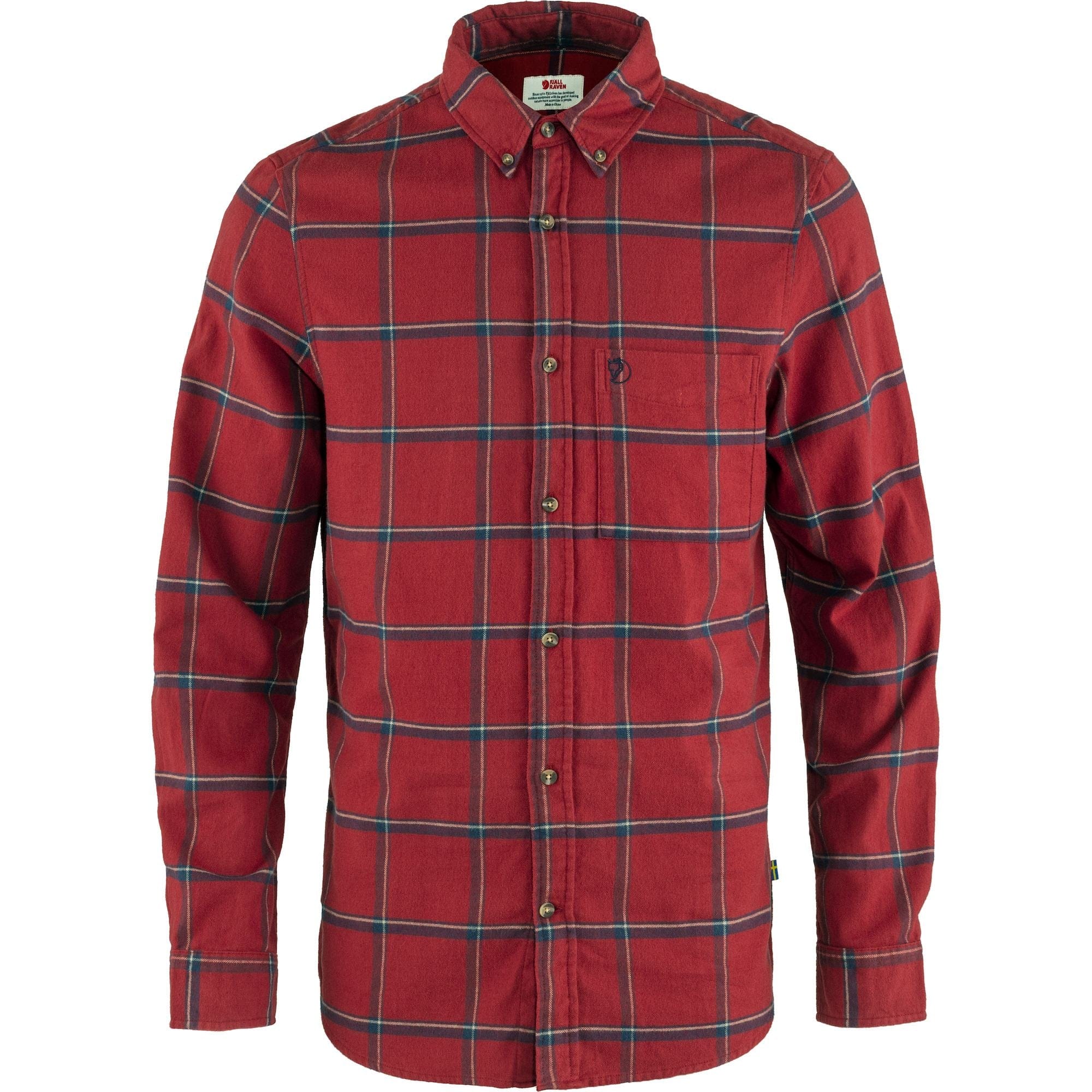 Fjällräven Shirt 2XL / Red Oak-Navy Fjällräven Övik Comfort Flannel Shirt M's