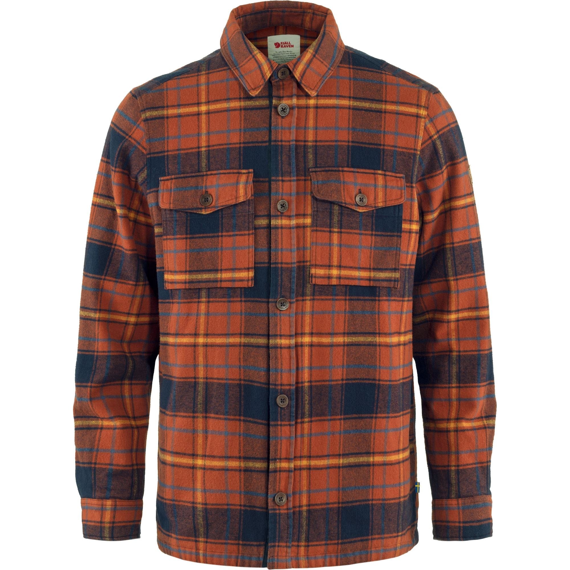 Fjällräven Shirt S / Autumn Leaf-Dark Navy Fjällräven Övik Lite Padded Shirt M's