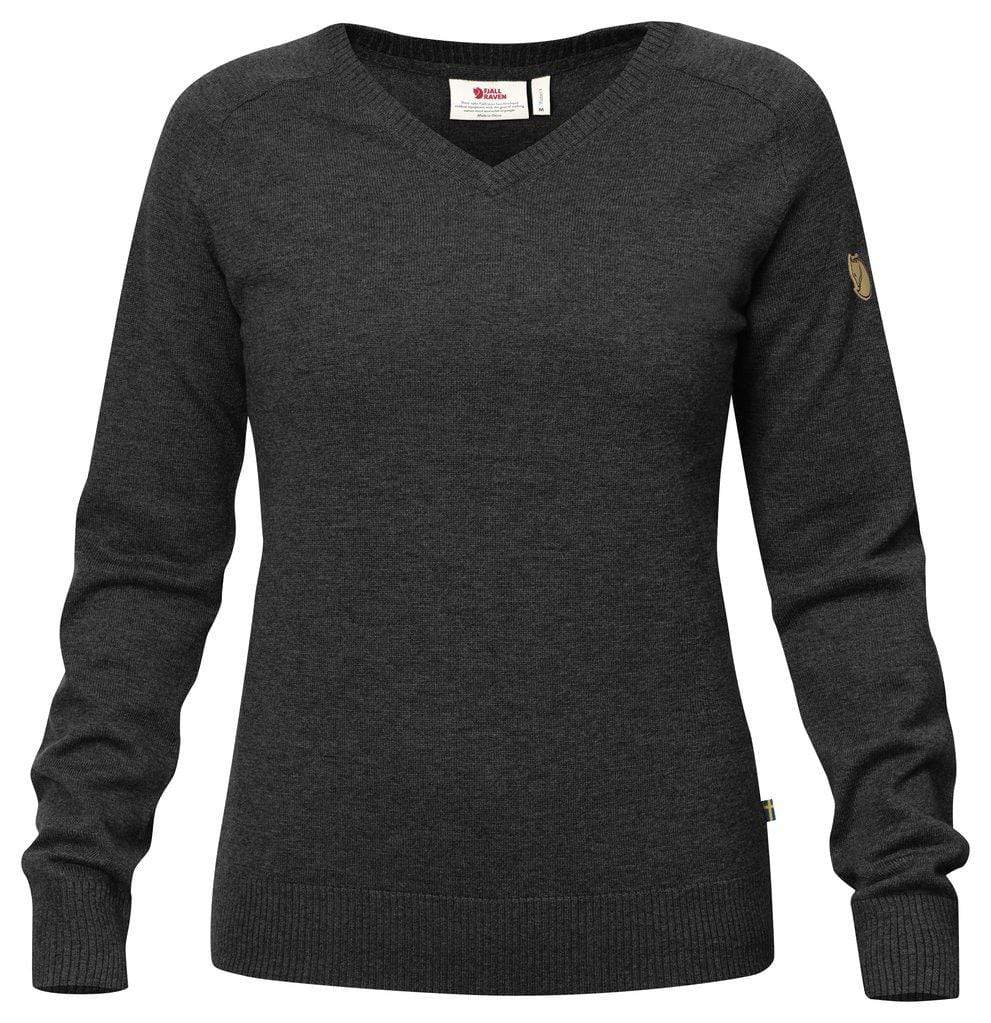 Fjällräven Sweater L / Dark Grey Fjällräven Sörmland V-Neck Sweater W's