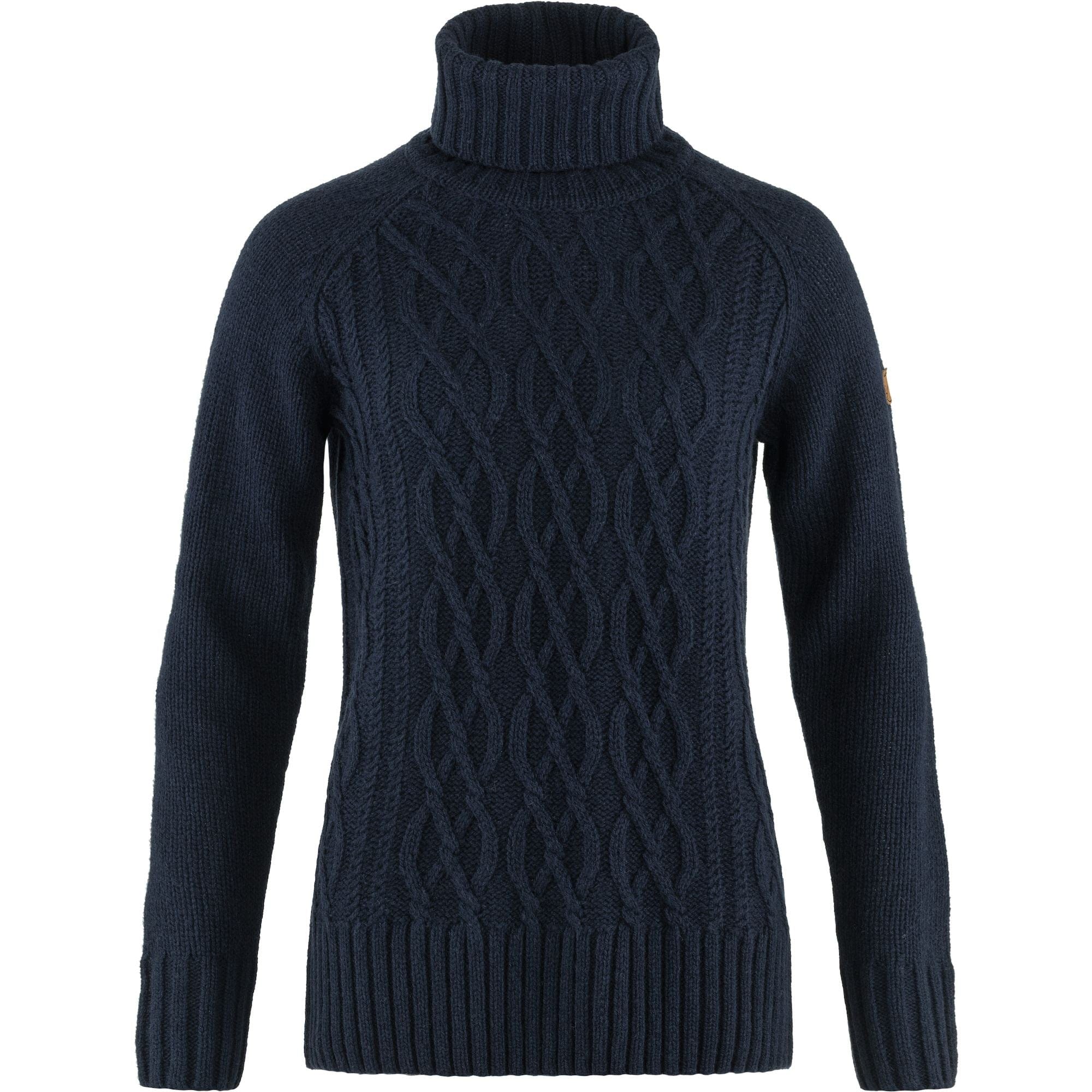 Fjällräven Sweater M / Dark Navy Fjällräven Övik Cable Knit Roller Neck W's