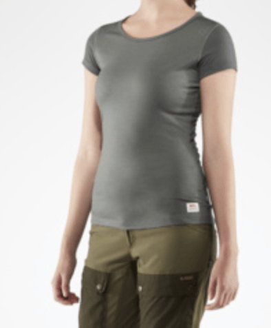 Fjällräven T-Shirt M / Light Grey-Grey Fjällräven Keb Wool T-shirt W's