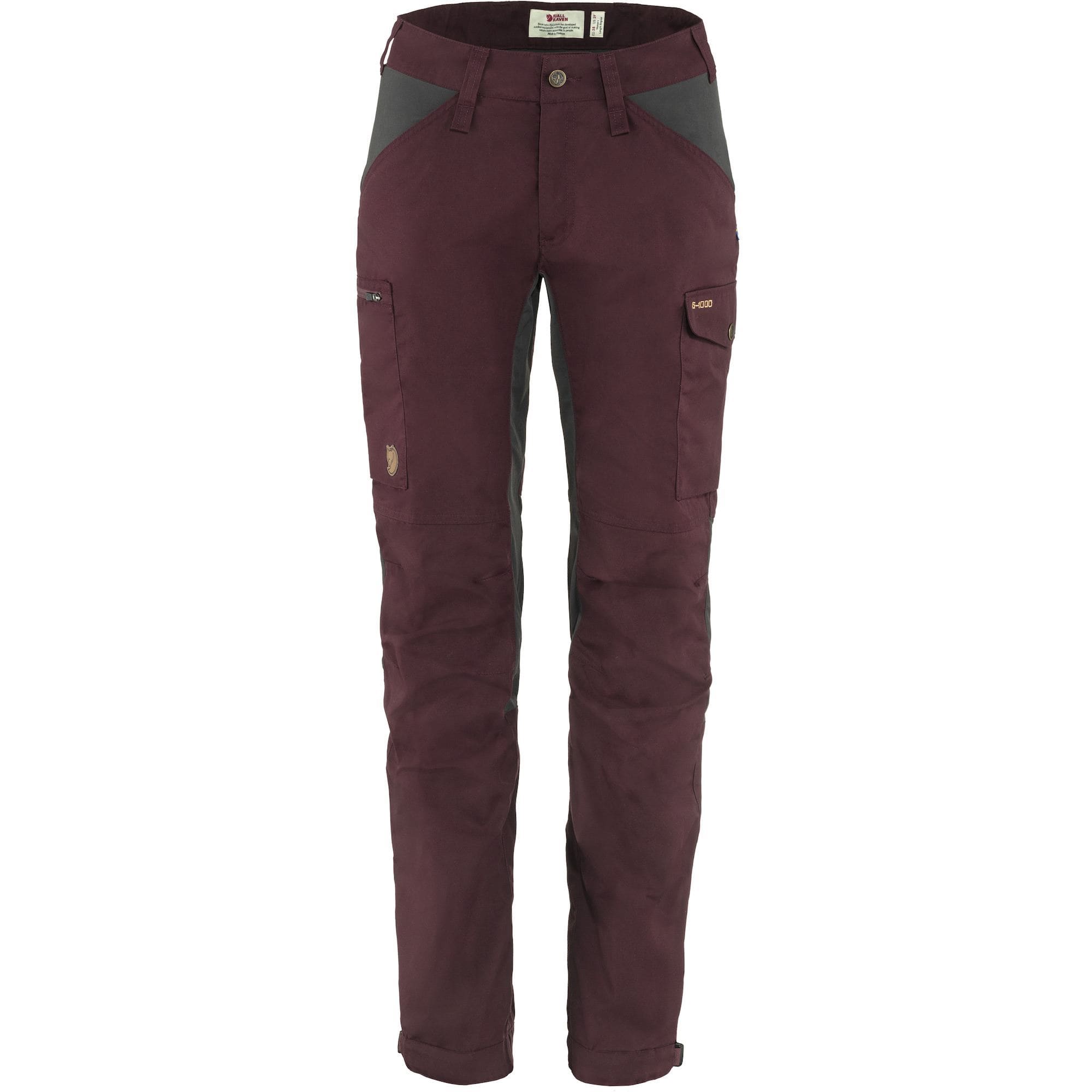 Fjällräven Trousers 38 EU / Dark Garnet-Dark Grey Fjällräven Kaipak Trousers W's